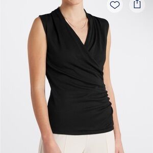 41 Hawthorn Black Sleeveless Wrap Top - Stitch Fix
